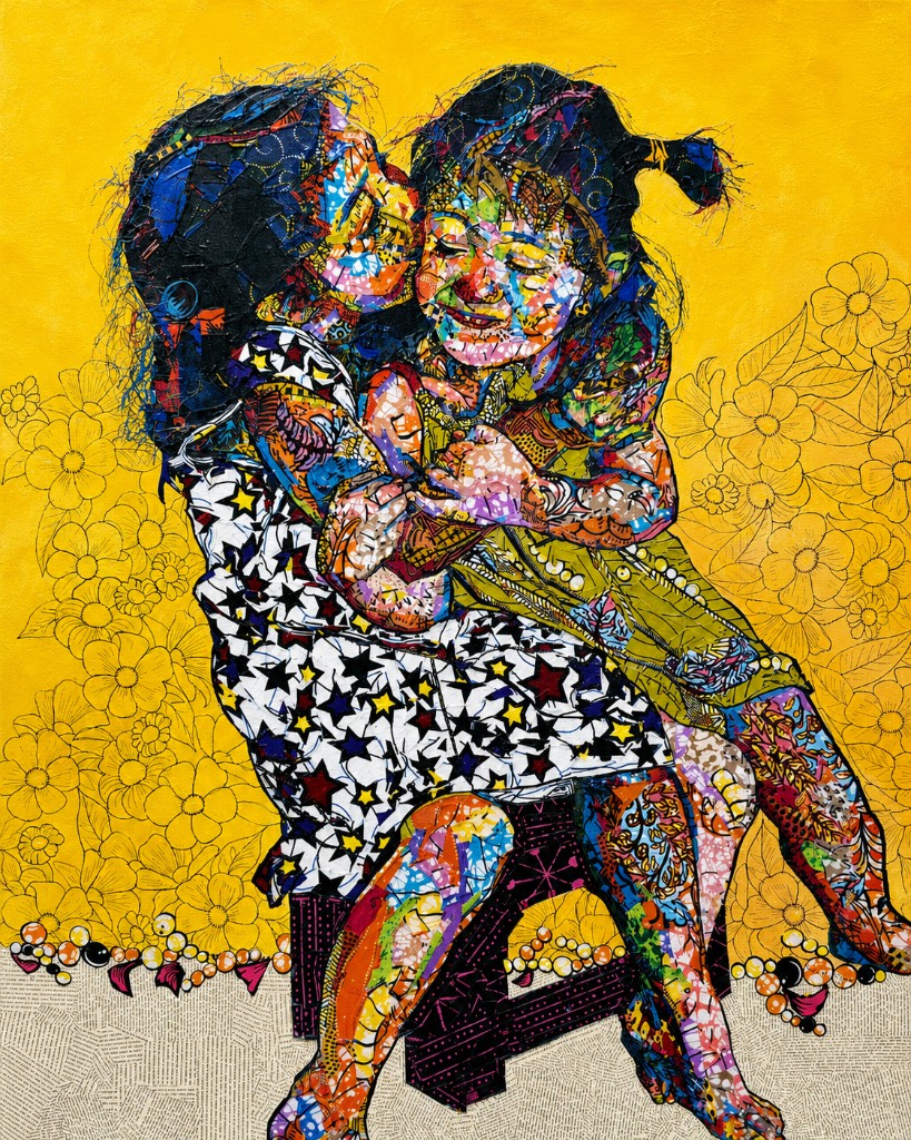 My Sister — fabric collage from the OnGrounds Private Collection